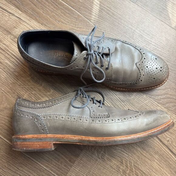 Cole‎ Haan | Madison Gray Leather Wingtip Oxfords - Picture 1 of 7